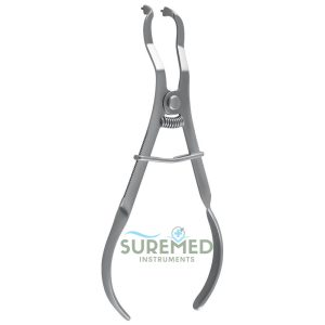 Ivory Rubber Dam Clamp Forceps, 17cm