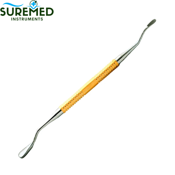Gold Handle Bone File for Precise Dental Shaping