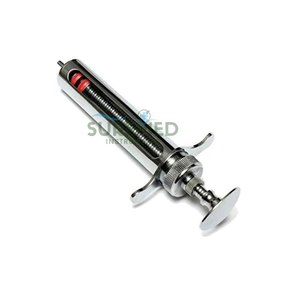Reusable Stainless Steel Hypodermic Veterinary Syringe - SureMed ...