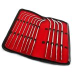 50 Van Buren Urethral Sounds 8-Piece Set-J-Shaped Curved Dittel Dilators Stainless Steel Manual Reusable Urology Gynecology Kit