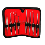 8 Piece Fiber Grip Assorted Tip Tweezers Set